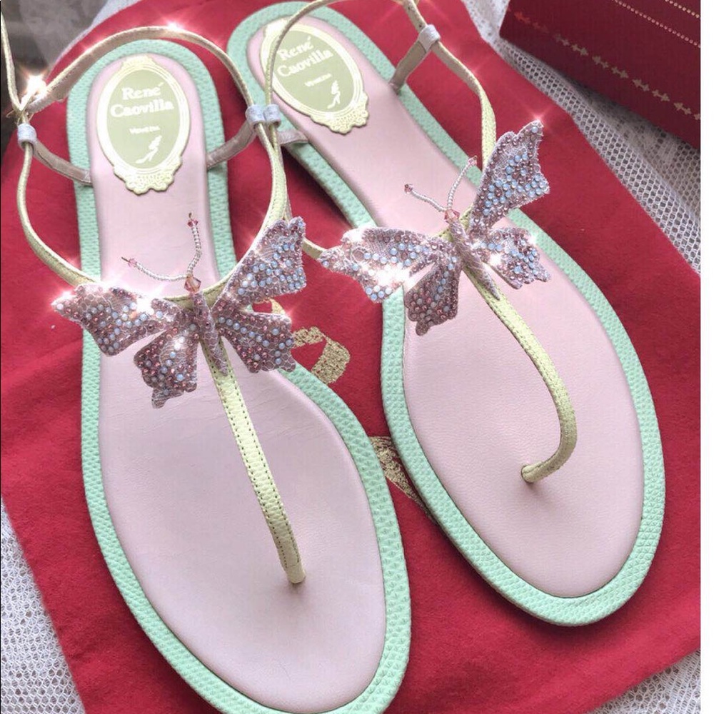 Rene Caovilla Butterfly Sandals
